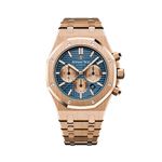 Audemars Piguet Royal Oak Chronograph 26331OR.OO.1220OR.01 (2018) - Blauw wijzerplaat 41mm Roségoud (1/8)