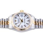 Rolex Lady-Datejust 69173 (1990) - White dial 26 mm Gold/Steel case (5/8)