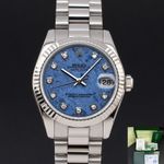 Rolex Datejust 31 178279 (2002) - Blue dial 31 mm White Gold case (1/8)