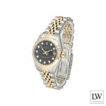 Rolex Lady-Datejust 69173 (1990) - Black dial 26 mm Gold/Steel case (5/8)