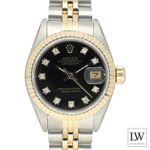 Rolex Lady-Datejust 69173 (1990) - Black dial 26 mm Gold/Steel case (2/8)