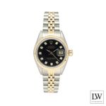Rolex Lady-Datejust 69173 (1990) - Black dial 26 mm Gold/Steel case (3/8)