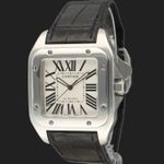 Cartier Santos 100 W20073X8 (2017) - Zilver wijzerplaat 41mm Staal (1/8)