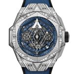 Hublot Big Bang Sang Bleu 418.NX.5107.RX.1604.MXM20 (2024) - Blue dial 45 mm Titanium case (1/1)