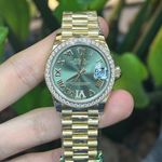 Rolex Datejust 31 278288RBR (2023) - Green dial 31 mm Yellow Gold case (3/5)