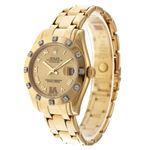 Rolex Datejust 31 81318 (2012) - Champagne dial 34 mm Yellow Gold case (2/6)