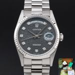 Rolex Day-Date 36 18239 (1999) - Grey dial 36 mm White Gold case (1/8)