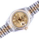 Rolex Lady-Datejust 69173 (1996) - Champagne wijzerplaat 26mm Goud/Staal (1/8)