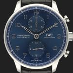 IWC Portuguese Chronograph IW371606 (2023) - Blauw wijzerplaat 41mm Staal (2/8)