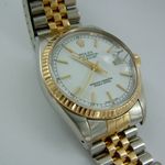 Rolex Datejust - (1985) - White dial 36 mm Gold/Steel case (4/7)