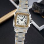 Cartier Santos 82036283 (Unknown (random serial)) - White dial 24 mm Gold/Steel case (1/8)