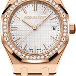 Audemars Piguet Royal Oak Selfwinding 77451OR.ZZ.1361OR.03 (2024) - Zilver wijzerplaat 34mm Roségoud (1/1)