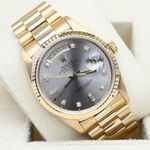 Rolex Day-Date 36 18238 (1991) - Grey dial 36 mm Yellow Gold case (1/8)