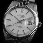 Rolex Datejust 1601 (1972) - Wit wijzerplaat 36mm Staal (3/8)