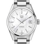 TAG Heuer Carrera Lady WBK1311.BA0652 (2024) - Wit wijzerplaat 36mm Staal (2/3)