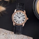 Cartier Ronde Solo de Cartier W6701007 (Unknown (random serial)) - Silver dial 30 mm Gold/Steel case (1/8)