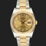 Rolex Datejust 36 116233 (2011) - Champagne dial 36 mm Gold/Steel case (2/8)
