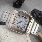 Cartier Santos W2SA0009 (Onbekend (willekeurig serienummer)) - Zilver wijzerplaat 40mm Staal (2/8)