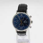 IWC Portofino Chronograph IW391036 (2024) - Blauw wijzerplaat 42mm Staal (1/4)