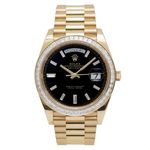 Rolex Day-Date 40 228398TBR (2019) - Black dial 40 mm Yellow Gold case (1/6)