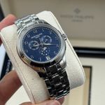 Patek Philippe Annual Calendar 4947/1A-001 (2024) - Blauw wijzerplaat 38mm Staal (7/8)