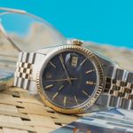 Rolex Datejust 36 16013 (1985) - Blauw wijzerplaat 36mm Goud/Staal (2/8)