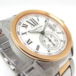 Cartier Calibre de Cartier 3389 (2017) - Wit wijzerplaat 42mm Goud/Staal (7/7)