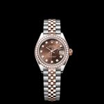 Rolex Lady-Datejust 279381RBR (2023) - Brown dial 30 mm Gold/Steel case (1/1)