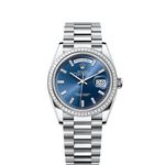Rolex Day-Date 36 128396TBR (2025) - Blauw wijzerplaat 36mm Platina (1/1)
