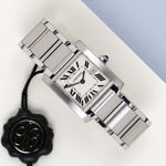 Cartier Tank Française W51011Q3 (2001) - Silver dial 25 mm Steel case (1/8)