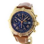 Breitling Crosswind Chronograph K13055 (Unknown (random serial)) - Blue dial 44 mm Yellow Gold case (3/7)