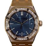 Audemars Piguet Royal Oak Selfwinding 15551OR.ZZ.1356OR.05 (2025) - Blauw wijzerplaat 37mm Roségoud (1/2)