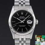 Rolex Datejust 36 16234 (1991) - Black dial 36 mm Steel case (1/8)