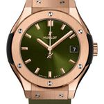 Hublot Classic Fusion Quartz 581.OX.8980.RX (2026) - Groen wijzerplaat 33mm Roségoud (1/1)