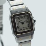 Cartier Santos Galbée 1057930 (1994) - White dial 24 mm Gold/Steel case (5/8)