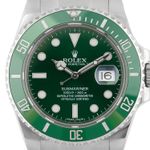 Rolex Submariner Date 116610LV (2014) - Green dial 40 mm Steel case (2/5)