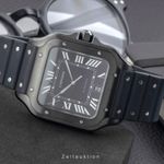Cartier Santos WSSA0039 (Unknown (random serial)) - Black dial 40 mm Steel case (2/8)