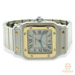 Cartier Santos Galbée W20011C4 (2000) - Silver dial 29 mm Gold/Steel case (3/8)