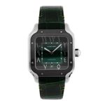 Cartier Santos WSSA0055 (2023) - Green dial 40 mm Steel case (1/4)