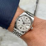 Rolex Datejust 1601 (1970) - Zilver wijzerplaat 36mm Staal (2/8)