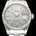 Rolex Oyster Perpetual Date 1501 (1974) - Zilver wijzerplaat 34mm Staal (1/7)