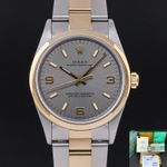 Rolex Oyster Perpetual 34 14203 (1995) - Grijs wijzerplaat 34mm Goud/Staal (1/8)