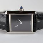 Cartier Tank WSTA0071 (2023) - Black dial 22 mm Steel case (2/8)