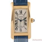 Cartier Tank Américaine W2603556 (Unknown (random serial)) - Silver dial 41 mm Yellow Gold case (8/8)