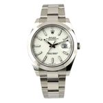 Rolex Datejust 41 126300 (2022) - Wit wijzerplaat 41mm Staal (1/7)