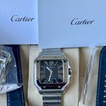 Cartier Santos WSSA0063 (2024) - Blauw wijzerplaat 35mm Staal (7/7)