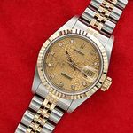 Rolex Lady-Datejust 69173 (Unknown (random serial)) - Champagne dial 26 mm Gold/Steel case (3/8)