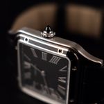 Cartier Santos Dumont WSSA0046 (2023) - Zwart wijzerplaat 31mm Staal (5/8)