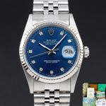 Rolex Datejust 36 16234 (1994) - Blue dial 36 mm Steel case (1/8)
