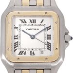 Cartier Panthère W25028B6 (Unknown (random serial)) - White dial 36 mm Gold/Steel case (1/5)
